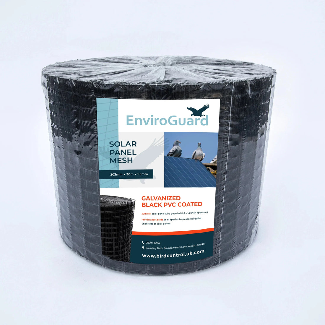 Solar Bird Protection - PVC Coated Solar Mesh Roll 30M