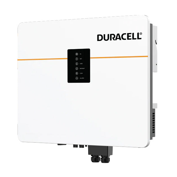 Duracell Energy Dura-i Single-Phase Hybrid Inverter tilted to the right