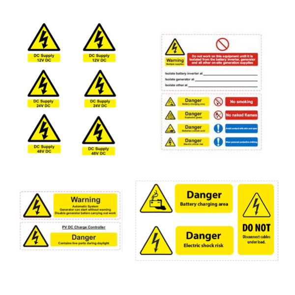 Battery Hazard Label Pack
