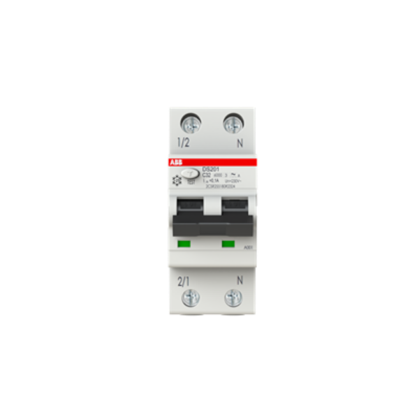 ABB 32A 100mA Type-A Single-Pole RCBO front