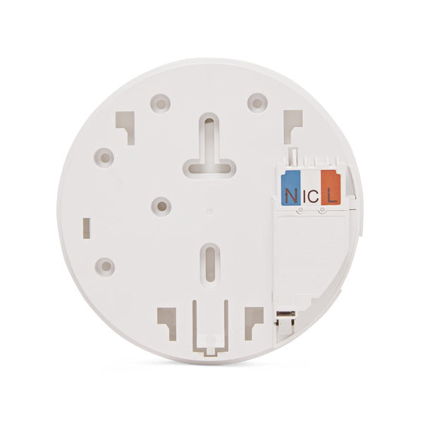 Hispec PULSE Mains Optical Smoke Alarm from the rear