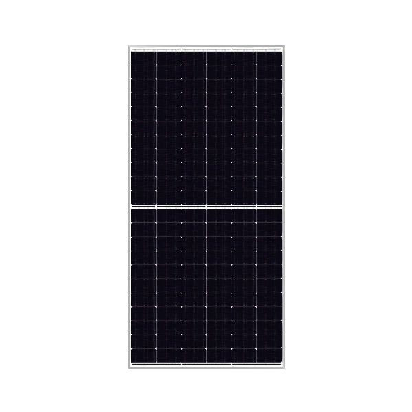 Canadian Solar TOPBiHiKu6 Bifacial Silver-Framed Solar Panel from the front
